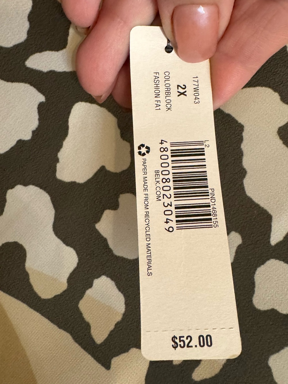 NWT Olive, Cream & Black Printed Open-Front Kimono / Topper PLUS 2X #11 - Picture 8 of 8